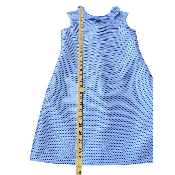 Maggie Breen Too Blue Polka Dot Sleeveless Shift Dress - Girls Size 12 - Picture 8 of 10